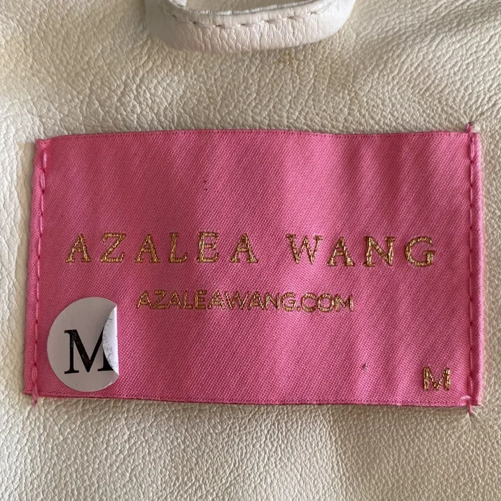 Azalea Wang Medium Moto Jacket Double Zip Up Zipper Hem Satiny Lining